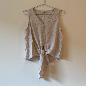 Linen Blend Sleeveless Top